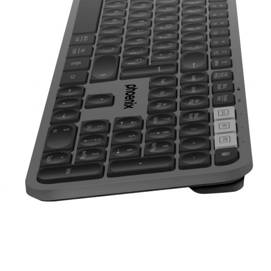 Phoenix K300 Teclado Inalámbrico Multidispositivo Gris