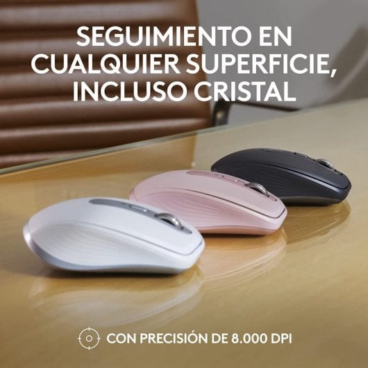 Logitech MX Anywhere 3S Mouse wireless Bluetooth compatto silenzioso 8000 DPI bianco