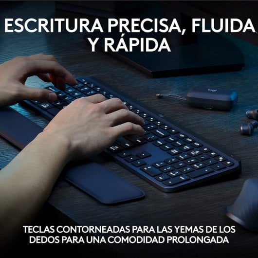 Tastiera wireless Bluetooth a basso profilo Logitech MX Keys S in grafite