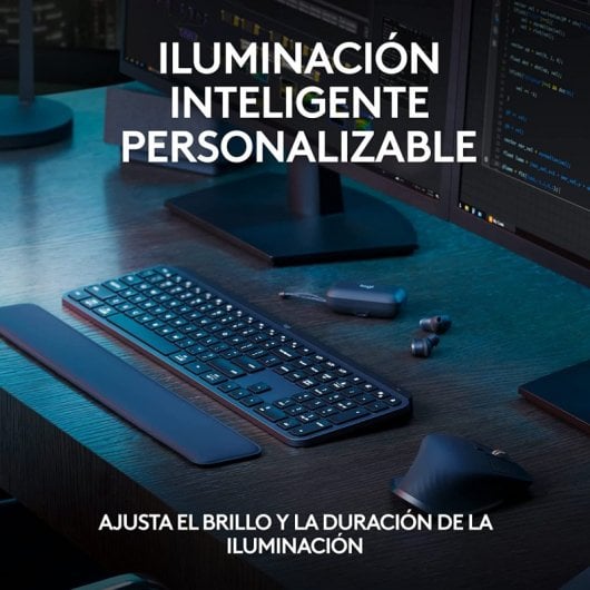 Logitech MX Keys S Teclado Inalámbrico Perfil Bajo Escritura Fluida Precisa Silenciosa Grafito