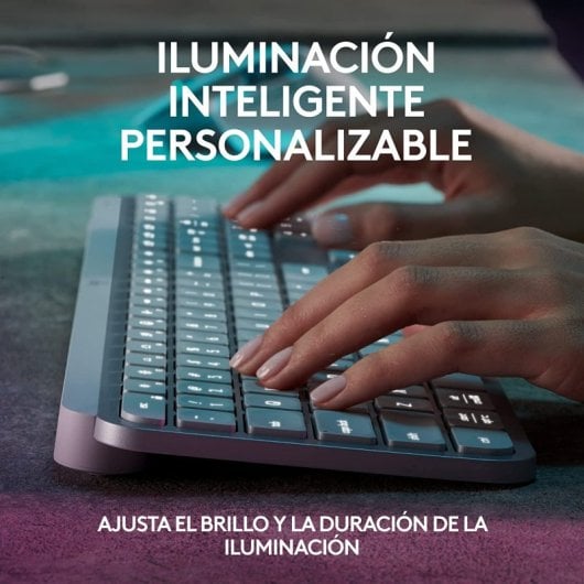 Logitech MX Keys S Teclado Inalámbrico Perfil Bajo Escritura Fluida Precisa Silenciosa Gris Claro