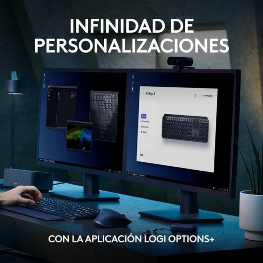Logitech MX Keys S Teclado Inalámbrico Perfil Bajo Escritura Fluida Precisa Silenciosa Gris Claro
