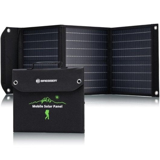 Panneau Solaire Bresser 40W – 3 ports USB, 1 port DC – Pliable – Résistant à l'eau