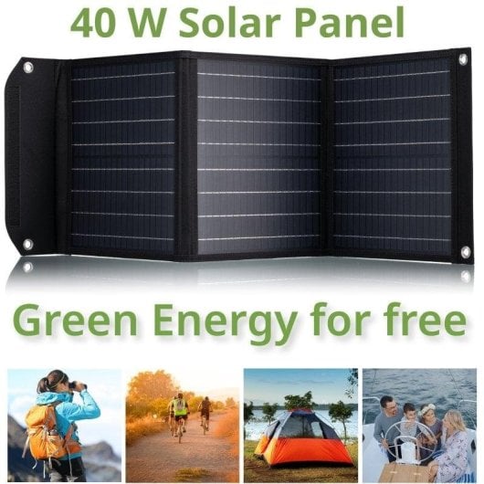 Panneau Solaire Bresser 40W – 3 ports USB, 1 port DC – Pliable – Résistant à l'eau