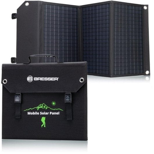 Painel Solar Bresser Ultracompacto 60W 3 portas USB DC Dobrável Resistente à Água