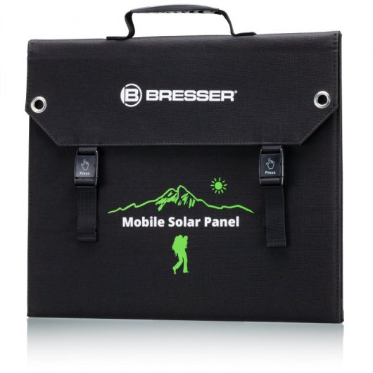 Bresser Cargador Solar Móvil Ultracompacto 60W con Salida USB y DC