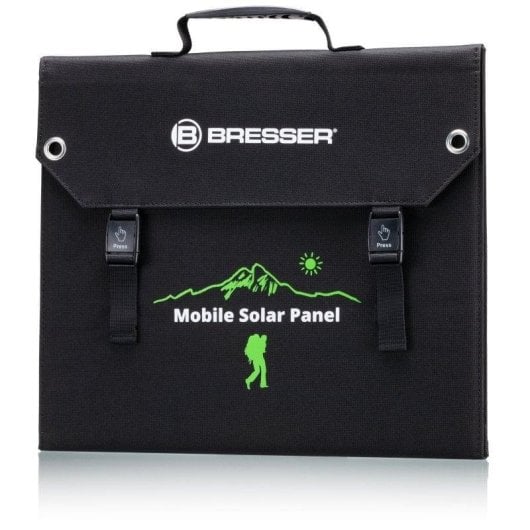 Painel Solar Bresser Ultracompacto 60W 3 portas USB DC Dobrável Resistente à Água