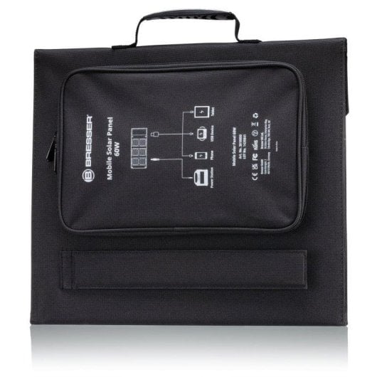 Painel Solar Bresser Ultracompacto 60W 3 portas USB DC Dobrável Resistente à Água