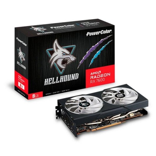 Placa gráfica PowerColor Hellhound AMD Radeon RX 7600 8GB GDDR6