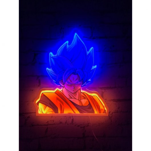 Teknofun Dragon Ball Figura Goku Saiyan Blu Neon