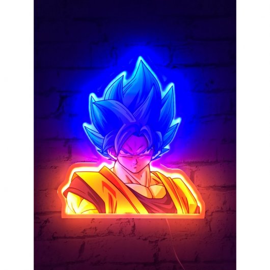 Teknofun Dragon Ball Figura Goku Saiyan Blu Neon