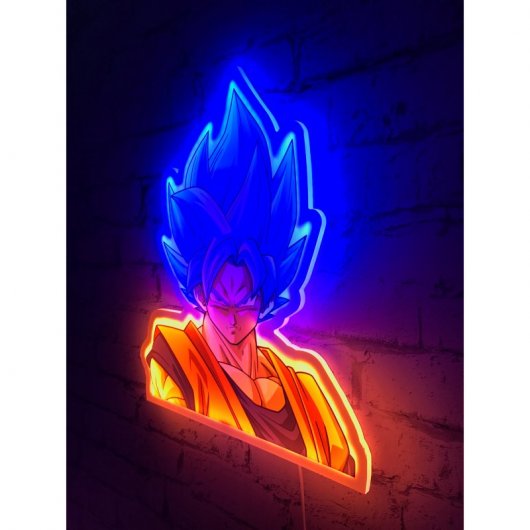 Teknofun Dragon Ball Figura Goku Saiyan Blu Neon