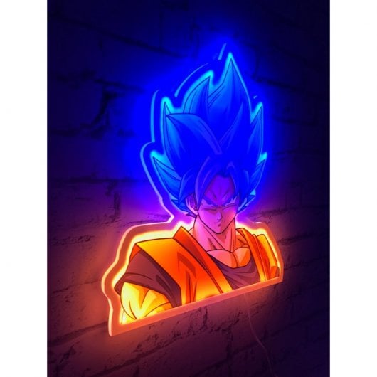 Teknofun Dragon Ball Figura Goku Saiyan Blu Neon