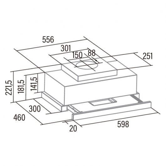 Cata TFH 6630 WH Campana Integrable Telescópica 60cm Blanca