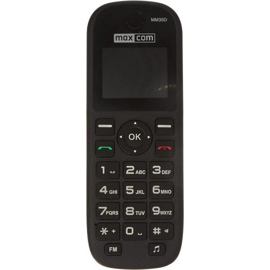 Telefono cordless MaxCom MM35D DECT Nero