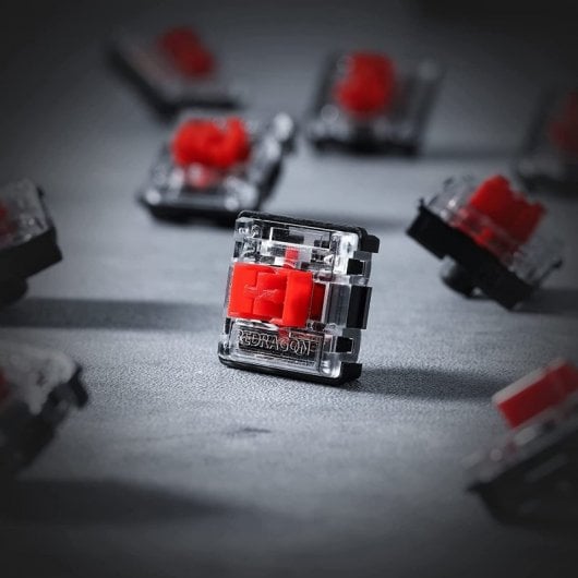 Redragon Horus K618 Tastiera meccanica Bluetooth senza fili Interruttore RGB Rosso