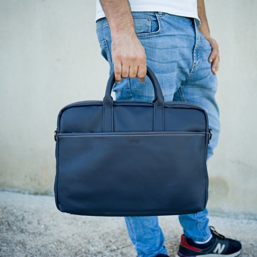 Jaslen Gloucester Porte-documents pour ordinateur portable jusqu'à 15" Bleu marine