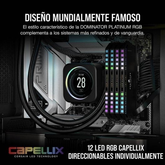 Corsair Dominator Platinum RGB DDR5 6800MHz 64GB 2x32GB CL40 Pretas