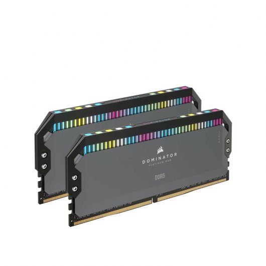 Corsair Dominator Platinum RGB DDR5 6000MHz 64GB 2x32GB CL30 Memoria Dual AMD EXPO e Intel XMP Gris