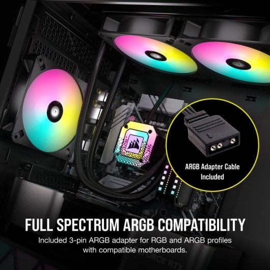 Corsair iCUE AR120 Digital RGB Triple Pack Ventiladores 120mm Negros