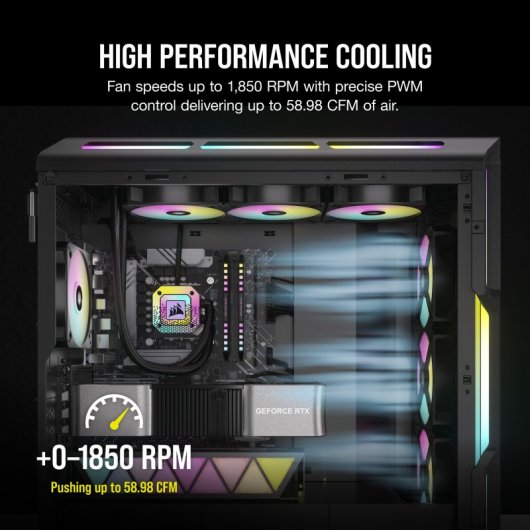 Corsair iCUE AR120 Digital RGB Triple Pack Ventiladores 120mm Negros