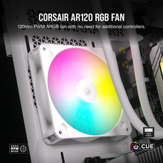 Confezione tripla di ventole Corsair iCUE AR120 RGB digitali da 120 mm bianche