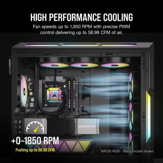 Confezione tripla di ventole Corsair iCUE AR120 RGB digitali da 120 mm bianche