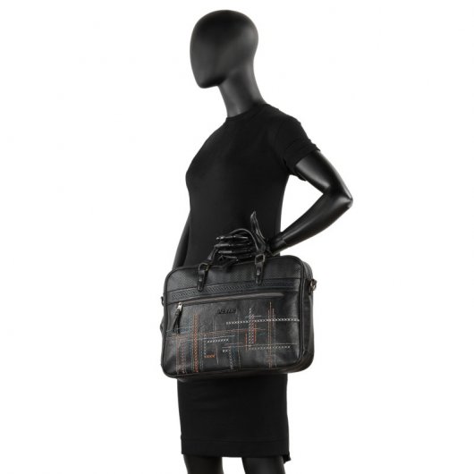 Cartella portadocumenti Lois Galatea per laptop fino a 15,6" Nera
