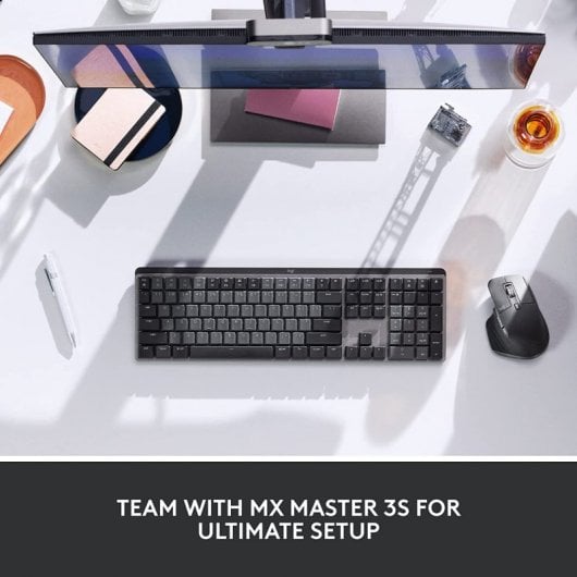 Logitech MX Mechanical Clicky Teclado Mecânico Sem Fios Bluetooth Grafite QWERTY US Internacional