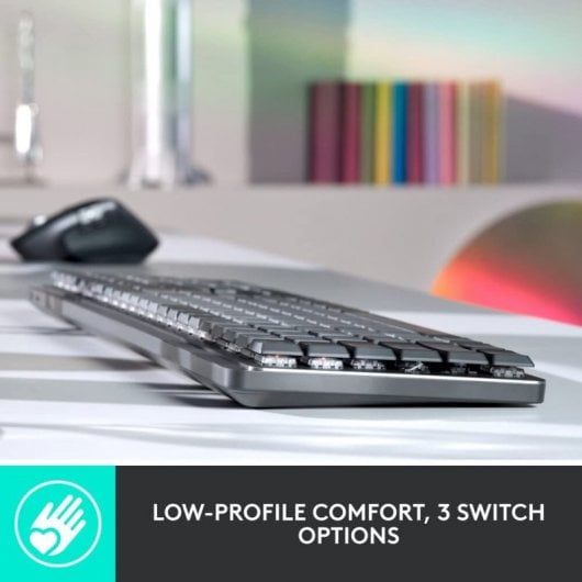Logitech MX Mechanical Clicky Teclado Mecânico Sem Fios Bluetooth Grafite QWERTY US Internacional
