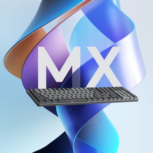 Logitech MX Mechanical Clicky Teclado Mecânico Sem Fios Bluetooth Grafite QWERTY US Internacional