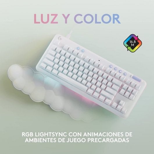 Logitech G G713 Teclado Mecánico Gaming RGB Blanco GX Red QWERTY US International