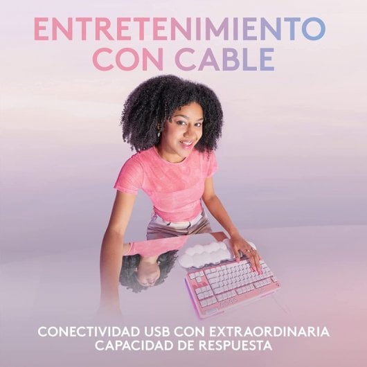 Logitech G G713 Teclado Mecánico Gaming RGB Blanco GX Red QWERTY US International