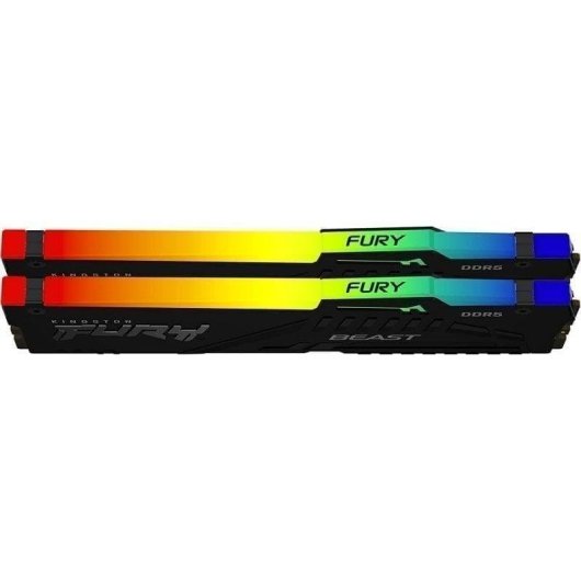 Memória RAM Kingston FURY Beast RGB 128GB 4x32GB DDR5 5200MHz CL40 RGB
