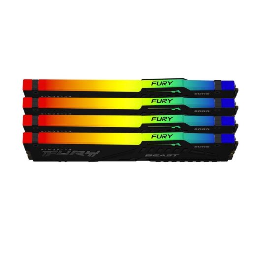 Memória RAM Kingston FURY Beast RGB 128GB 4x32GB DDR5 5200MHz CL40 RGB