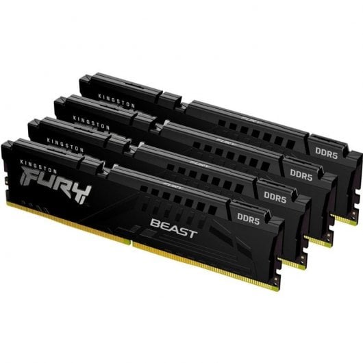 Kingston Technology FURY 128 GB 5600 MT/s DDR5 CL40 DIMM (Kit da 4) Beast Black XMP