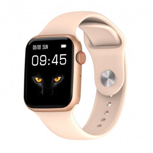 DCU Tecnologic Colorful 2 Reloj Smartwatch Dorado con Correas Metal Dorada y Silicona Rosa
