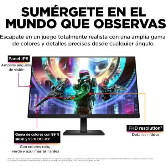 Monitor PC HP OMEN 24 23.8" FullHD 165Hz IPS FreeSync Premium 1ms