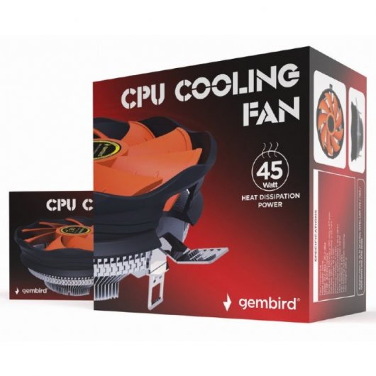 Gembird CPU-HURACAN-X30 Ventilateur de refroidissement CPU 12 cm 45 W 4 broches