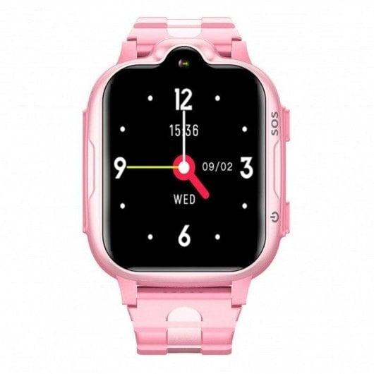 DCU Tecnologic Montre Connectée 4G GPS 1,69" IPS Rose Étanche IP67 Bouton SOS Enfant