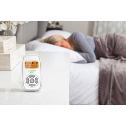 Motorola AM24 Monitor de Bebé com Áudio com Bateria e Ecrã Retroiluminado Branco