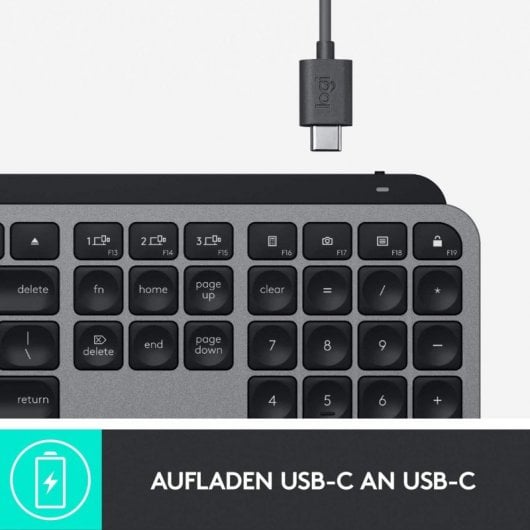 Logitech MX Keys Teclado Inalámbrico Retroiluminado para Mac/iPad Gris QWERTZ Alemán