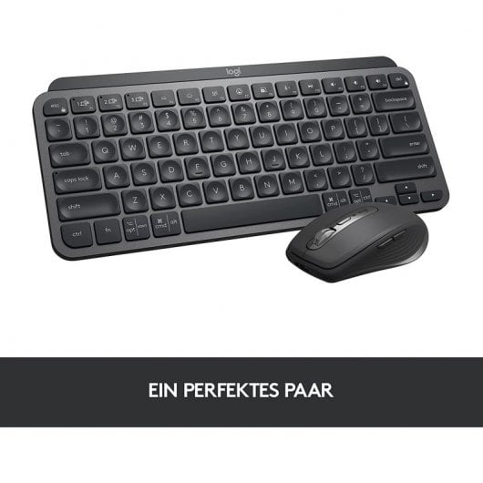 Logitech MX Keys Mini Kabellose Bluetooth-Tastatur Graphit QWERTZ Deutsch