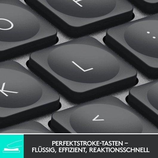 Logitech MX Keys Mini Kabellose Bluetooth-Tastatur Graphit QWERTZ Deutsch