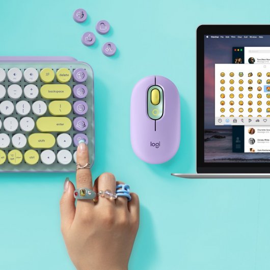 Logitech Pop Keys Daydream Tastiera meccanica wireless Tasti Emoji personalizzabili QWERTY inglese