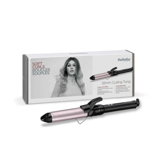 Boucleur à Cheveux BaByliss Pro 180 Sublim'Touch Céramique 32mm 110-180°C 10 Niveaux Noir et Rose