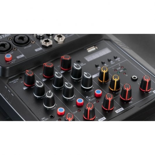 Fonestar STUDIO MIX-4LIVE Mesa de Mistura Estéreo de 4 Canais com Função Live Streaming