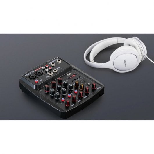 Fonestar STUDIO MIX-4LIVE Mesa de Mistura Estéreo de 4 Canais com Função Live Streaming