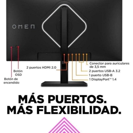 Écran PC HP OMEN 27s 27'' Full HD 240Hz IPS G-SYNC FreeSync HDR400 1ms Hub USB Haut-parleurs