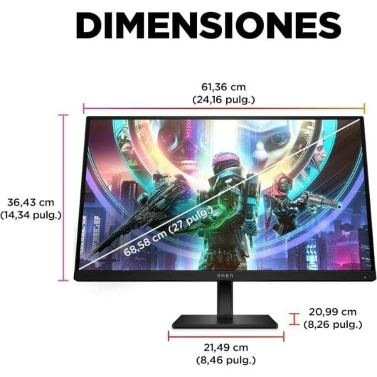 Monitor HP OMEN 27qs 27" QuadHD 240Hz IPS G-Sync FreeSync Premium HDR400